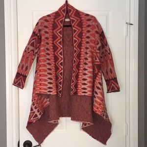 Anthropologie Tribal Print Blanket Sweater
